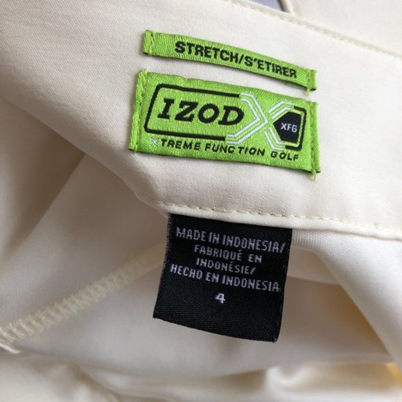 Izod Golf Skort Size 4 Cream Gray Neutral Sporty - Picture 5 of 9